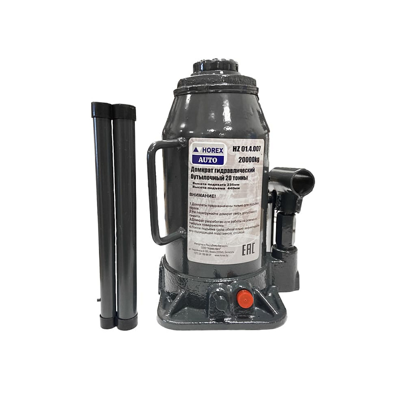 Домкрат бутылочный 20 т, 240-470 мм Horex HZ 01.4.007